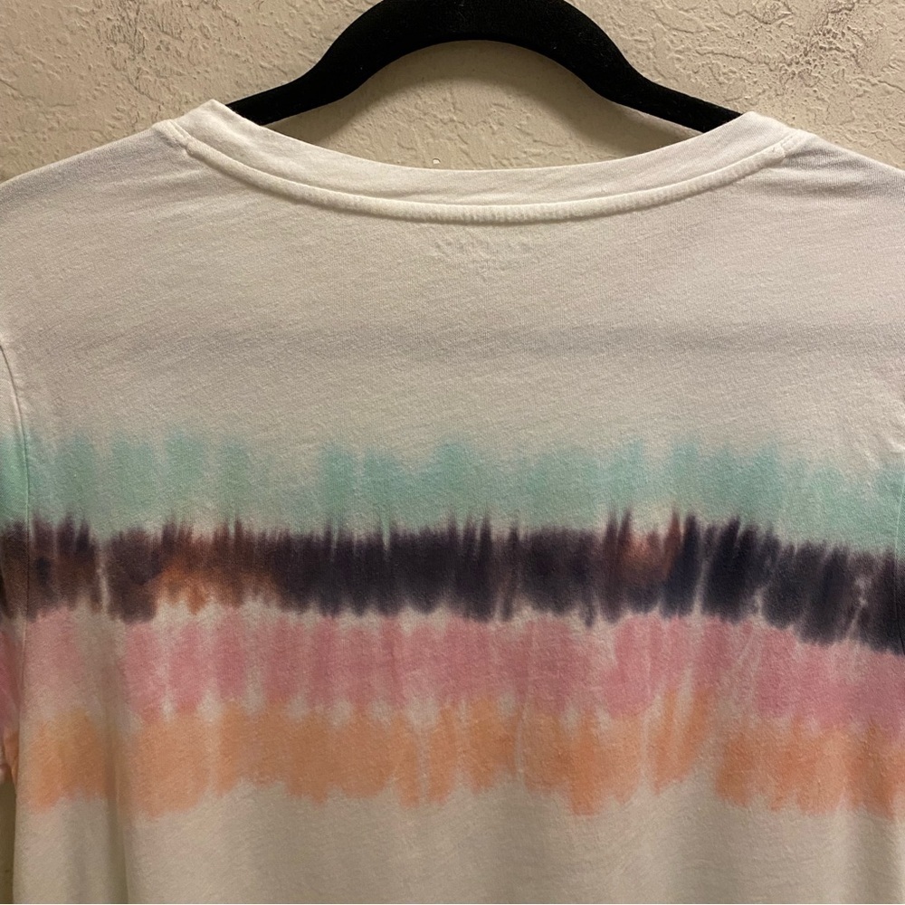 Athleta Tie Dye Stripe Pride Short Sleeve T-Shirt Size L - Picture 9 of 10